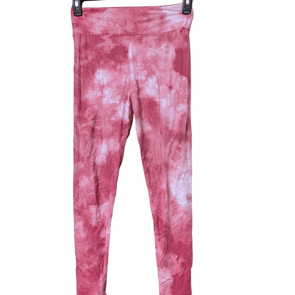 LuLaRoe One Size Leggings Pink Tie Dye Print Buttery Soft OS